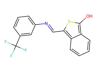 3-{[3-(trifluoromethyl)anilino]methylene}-2-benzothiophen-1(3H)-one structure
