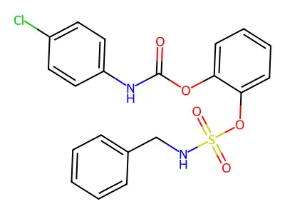 [2-(benzylsulfamoyloxy)phenyl] N-(4-chlorophenyl)carbamate structure
