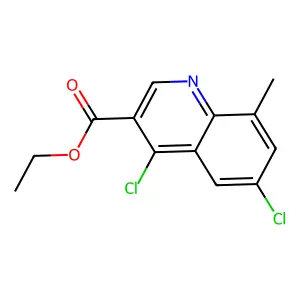 Ethyl 4,6-dichloro-8-methylquinoline-3-carboxylate structure