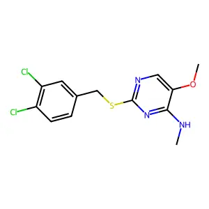 2-((3,4-Dichlorobenzyl)sulfanyl)-5-methoxy-N-methyl-4-pyrimidinamine structure