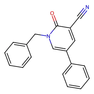 1-Benzyl-2-oxo-5-phenyl-1,2-dihydro-3-pyridinecarbonitrile structure