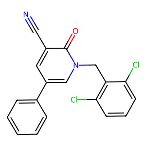 1-(2,6-Dichlorobenzyl)-2-oxo-5-phenyl-1,2-dihydro-3-pyridinecarbonitrile structure