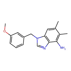 1-(3-methoxybenzyl)-5,6-dimethyl-1H-1,3-benzimidazol-4-amine structure