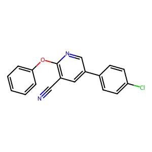 5-(4-Chlorophenyl)-2-phenoxypyridine-3-carbonitrile structure