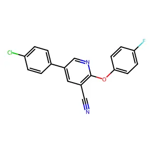 5-(4-Chlorophenyl)-2-(4-fluorophenoxy)pyridine-3-carbonitrile structure