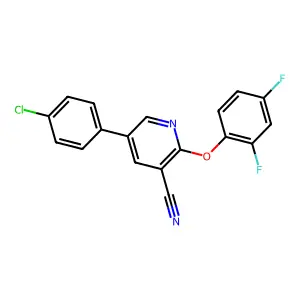 5-(4-Chlorophenyl)-2-(2,4-difluorophenoxy)pyridine-3-carbonitrile structure