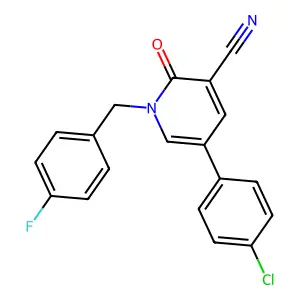 5-(4-Chlorophenyl)-1-[(4-fluorophenyl)methyl]-2-oxopyridine-3-carbonitrile structure