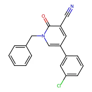 1-Benzyl-5-(3-chlorophenyl)-2-oxo-1,2-dihydro-3-pyridinecarbonitrile structure