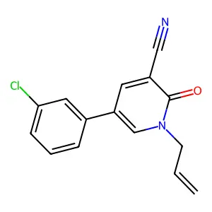 1-Allyl-5-(3-chlorophenyl)-2-oxo-1,2-dihydro-3-pyridinecarbonitrile structure