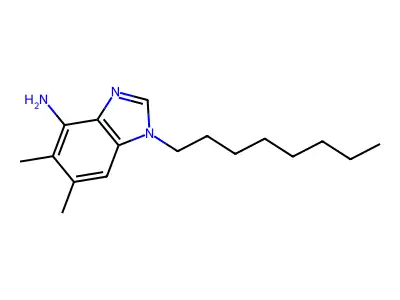 5,6-Dimethyl-1-octyl-4-benzimidazolamine structure