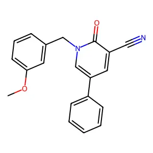 1-(3-Methoxybenzyl)-2-oxo-5-phenyl-1,2-dihydro-3-pyridinecarbonitrile structure