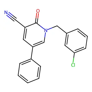 1-(3-Chlorobenzyl)-2-oxo-5-phenyl-1,2-dihydro-3-pyridinecarbonitrile structure