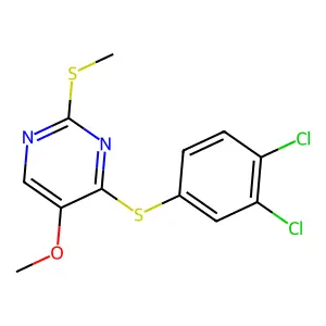 4-[(3,4-Dichlorophenyl)sulfanyl]-5-methoxy-2-(methylsulfanyl)pyrimidine structure