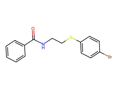 N-{2-[(4-bromophenyl)sulfanyl]ethyl}benzenecarboxamide structure
