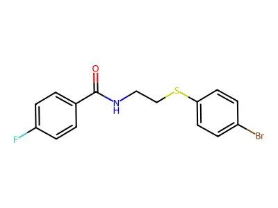 N-{2-[(4-bromophenyl)sulfanyl]ethyl}-4-fluorobenzenecarboxamide structure