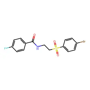 N-{2-[(4-bromophenyl)sulfonyl]ethyl}-4-fluorobenzenecarboxamide structure