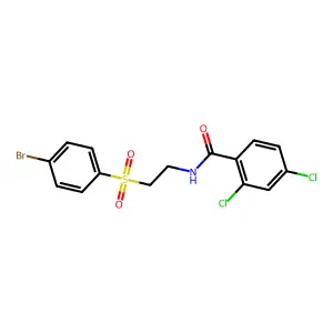 N-{2-[(4-bromophenyl)sulfonyl]ethyl}-2,4-dichlorobenzenecarboxamide structure