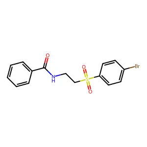 N-{2-[(4-bromophenyl)sulfonyl]ethyl}benzenecarboxamide structure
