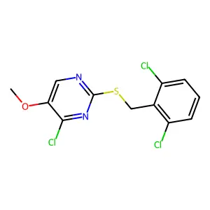 4-Chloro-2-[(2,6-dichlorobenzyl)sulfanyl]-5-methoxypyrimidine structure
