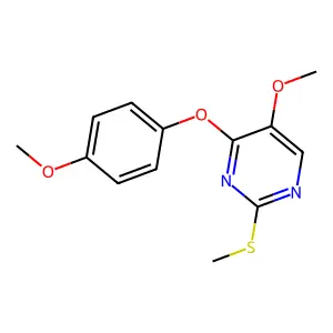 5-Methoxy-4-(4-methoxyphenoxy)-2-(methylsulfanyl)pyrimidine structure