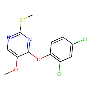 4-(2,4-Dichlorophenoxy)-5-methoxy-2-(methylsulfanyl)pyrimidine structure