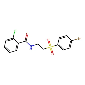 N-{2-[(4-bromophenyl)sulfonyl]ethyl}-2-chlorobenzenecarboxamide structure