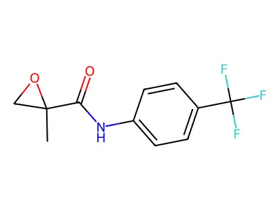 2-methyl-N-[4-(trifluoromethyl)phenyl]oxirane-2-carboxamide structure