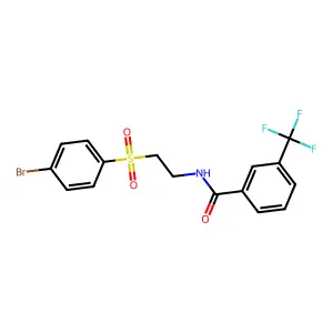 N-{2-[(4-bromophenyl)sulfonyl]ethyl}-3-(trifluoromethyl)benzenecarboxamide structure