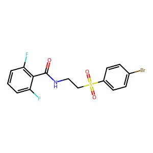 N-{2-[(4-bromophenyl)sulfonyl]ethyl}-2,6-difluorobenzenecarboxamide structure
