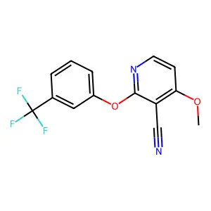 4-Methoxy-2-[3-(trifluoromethyl)phenoxy]pyridine-3-carbonitrile structure