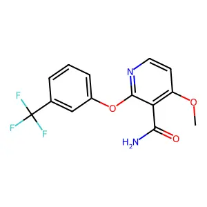 4-Methoxy-2-[3-(trifluoromethyl)phenoxy]pyridine-3-carboxamide structure