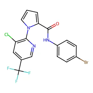 N-(4-bromophenyl)-1-[3-chloro-5-(trifluoromethyl)pyridin-2-yl]pyrrole-2-carboxamide structure