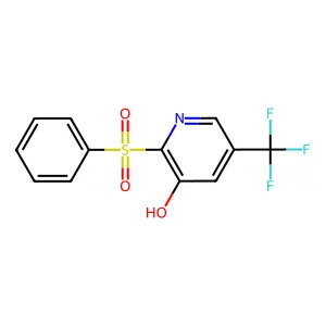 2-(Benzenesulfonyl)-5-(trifluoromethyl)pyridin-3-ol structure