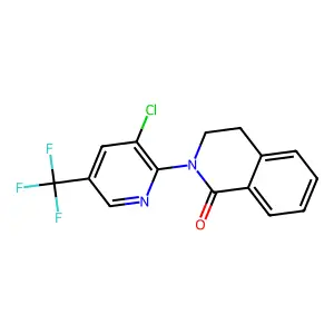 2-[3-chloro-5-(trifluoromethyl)-2-pyridinyl]-3,4-dihydro-1(2H)-isoquinolinone structure