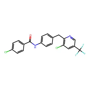 4-chloro-N-(4-{[3-chloro-5-(trifluoromethyl)pyridin-2-yl]methyl}phenyl)benzamide structure