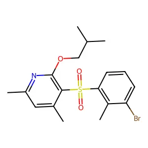 3-[(3-Bromo-2-methylphenyl)sulfonyl]-2-isobutoxy-4,6-dimethylpyridine structure
