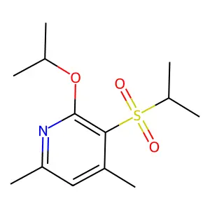 2-Isopropoxy-3-(isopropylsulfonyl)-4,6-dimethylpyridine structure