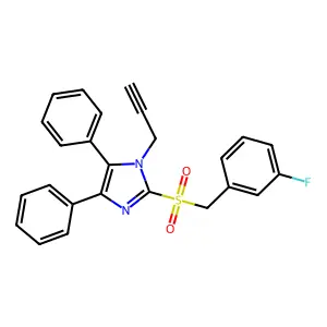 4,5-diphenyl-1-(2-propynyl)-1H-imidazol-2-yl 3-fluorobenzyl sulfone structure