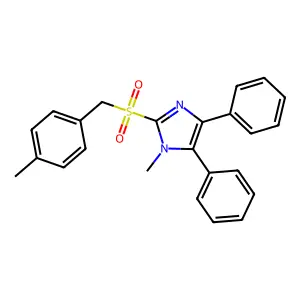 1-methyl-2-[(4-methylbenzyl)sulfonyl]-4,5-diphenyl-1H-imidazole structure
