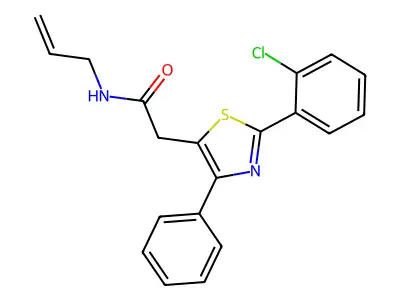 N-allyl-2-[2-(2-chlorophenyl)-4-phenyl-1,3-thiazol-5-yl]acetamide structure