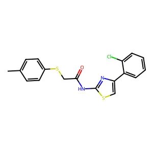 N-[4-(2-chlorophenyl)-1,3-thiazol-2-yl]-2-[(4-methylphenyl)sulfanyl]acetamide structure