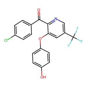 (4-Chlorophenyl)[3-(4-hydroxyphenoxy)-5-(trifluoromethyl)-2-pyridinyl]methanone structure