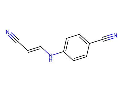 4-[(2-Cyanoeth-1-en-1-yl)amino]benzonitrile structure