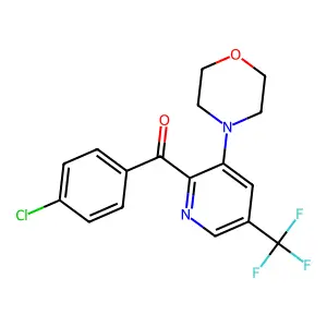 (4-Chlorophenyl)[3-morpholino-5-(trifluoromethyl)-2-pyridinyl]methanone structure