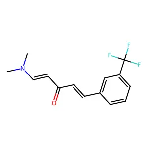1-(Dimethylamino)-5-[3-(trifluoromethyl)phenyl]penta-1,4-dien-3-one structure