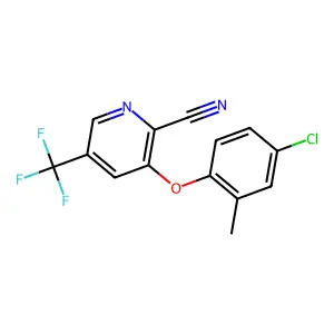 3-(4-Chloro-2-methylphenoxy)-5-(trifluoromethyl)pyridine-2-carbonitrile structure