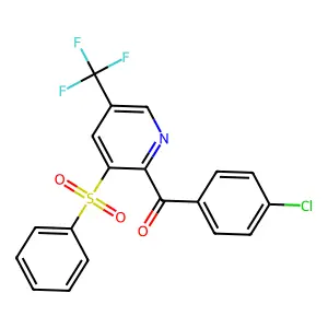 (4-Chlorophenyl)[3-(phenylsulfonyl)-5-(trifluoromethyl)-2-pyridinyl]methanone structure