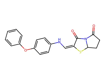2-[(4-phenoxyanilino)methylene]dihydropyrrolo[2,1-b][1,3]thiazole-3,5(2H,6H)-dione structure