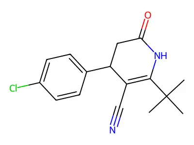 2-Tert-butyl-4-(4-chlorophenyl)-6-oxo-1,4,5,6-tetrahydropyridine-3-carbonitrile structure