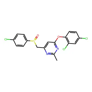 4-(((4-Chlorophenyl)sulfinyl)methyl)-6-(2,4-dichlorophenoxy)-2-methylpyrimidine structure